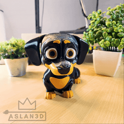 Dachshund By Colors 3d model