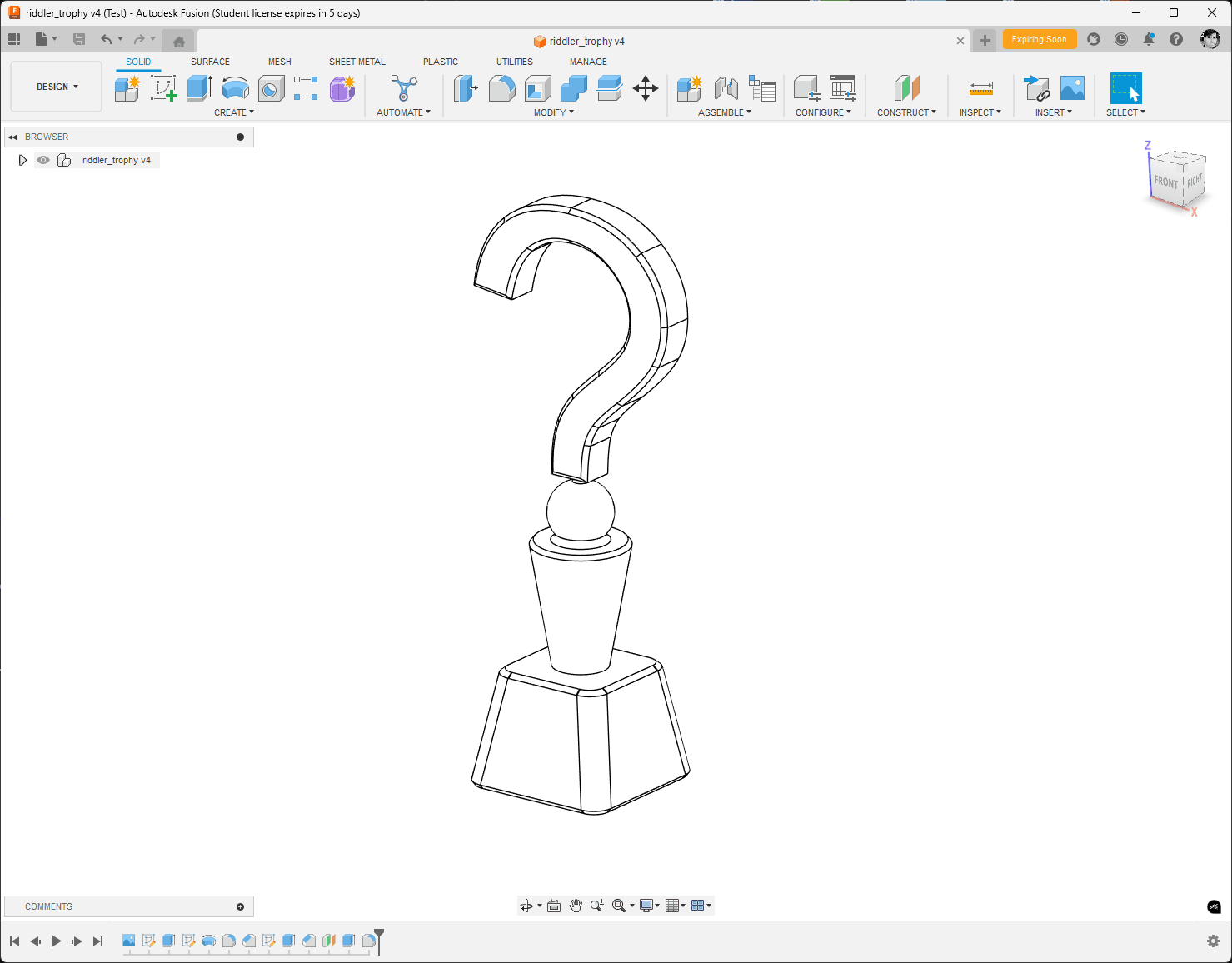 Riddler trophy 3d model
