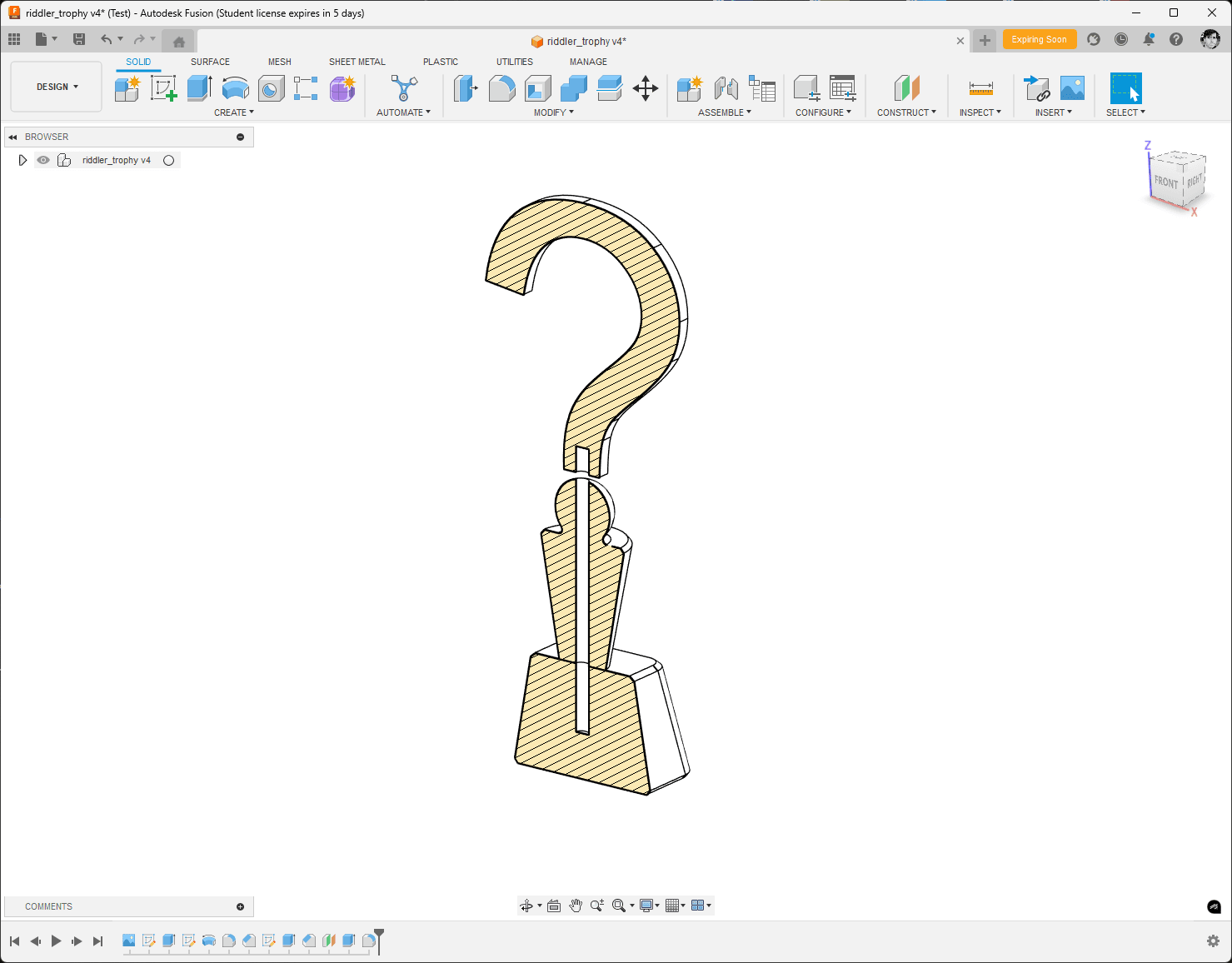 Riddler trophy 3d model