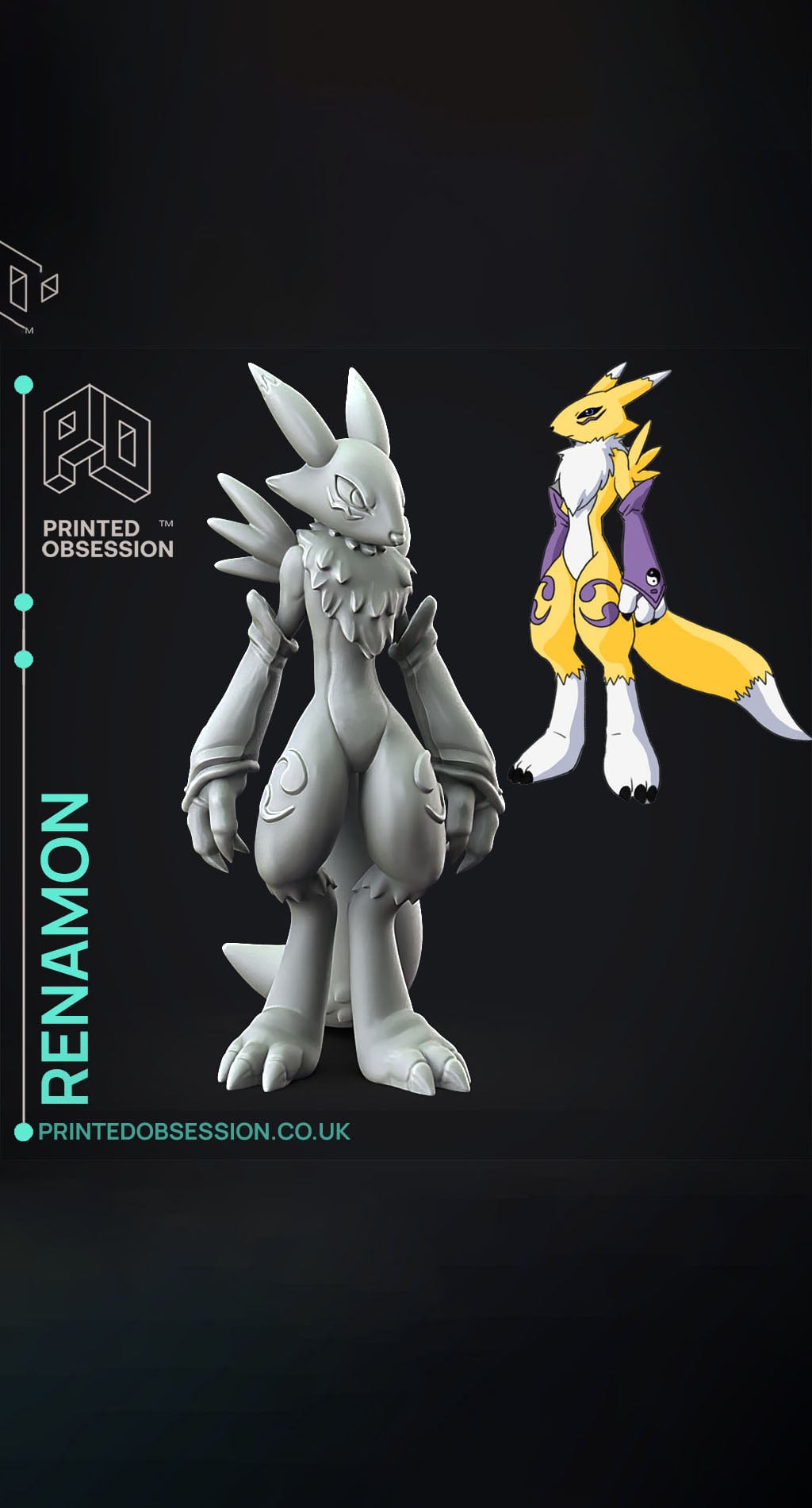 Renamon - Digimon - Fan Art 3d model