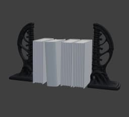 Vertebrae Bow Bookends 3d model