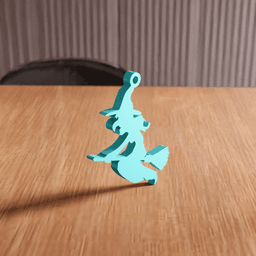 Flying Witch on Broomstick Halloween Ornament 3d model