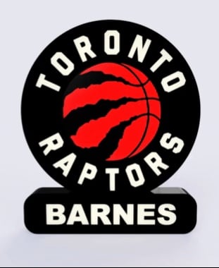Toronto Raptors Sign – LED Strip Compatible 3d model