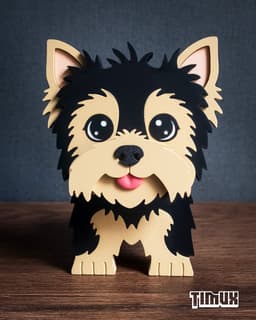 YORKSHIRE TERRIER GLASSES HOLDER V2 3d model