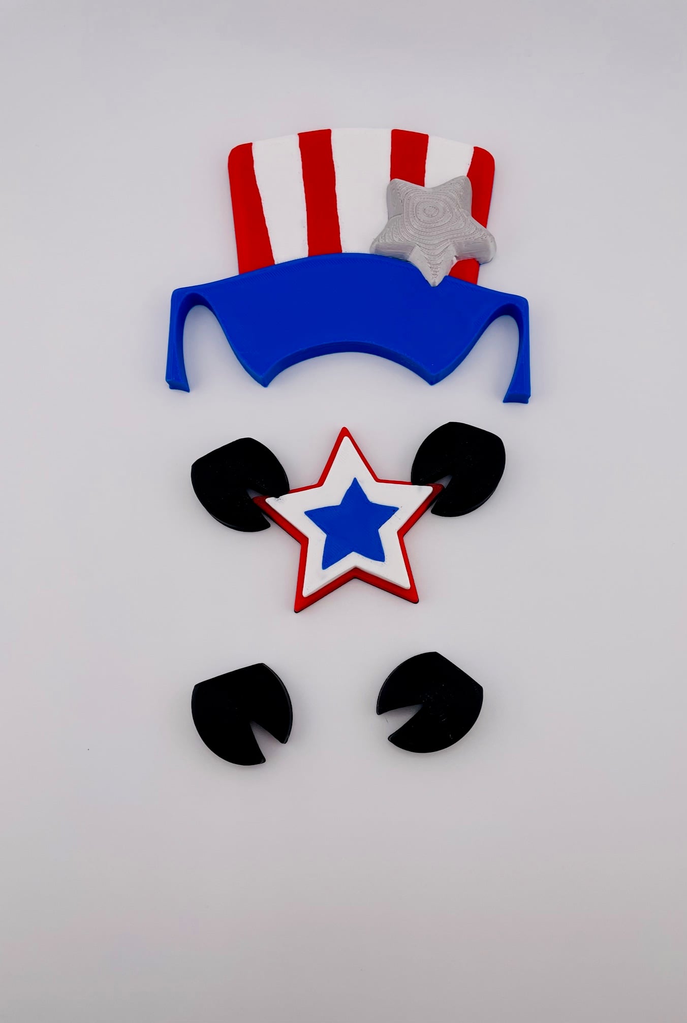 Magnetic 4th of July Hat For Modular Cow Sign 3d model