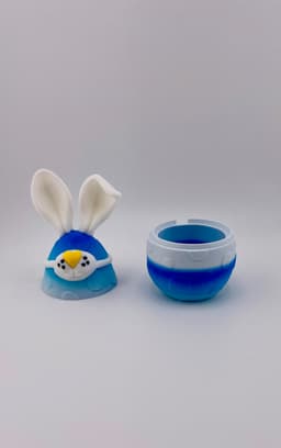 Masked Bunny Egg Flexi Hollow Version 3d model