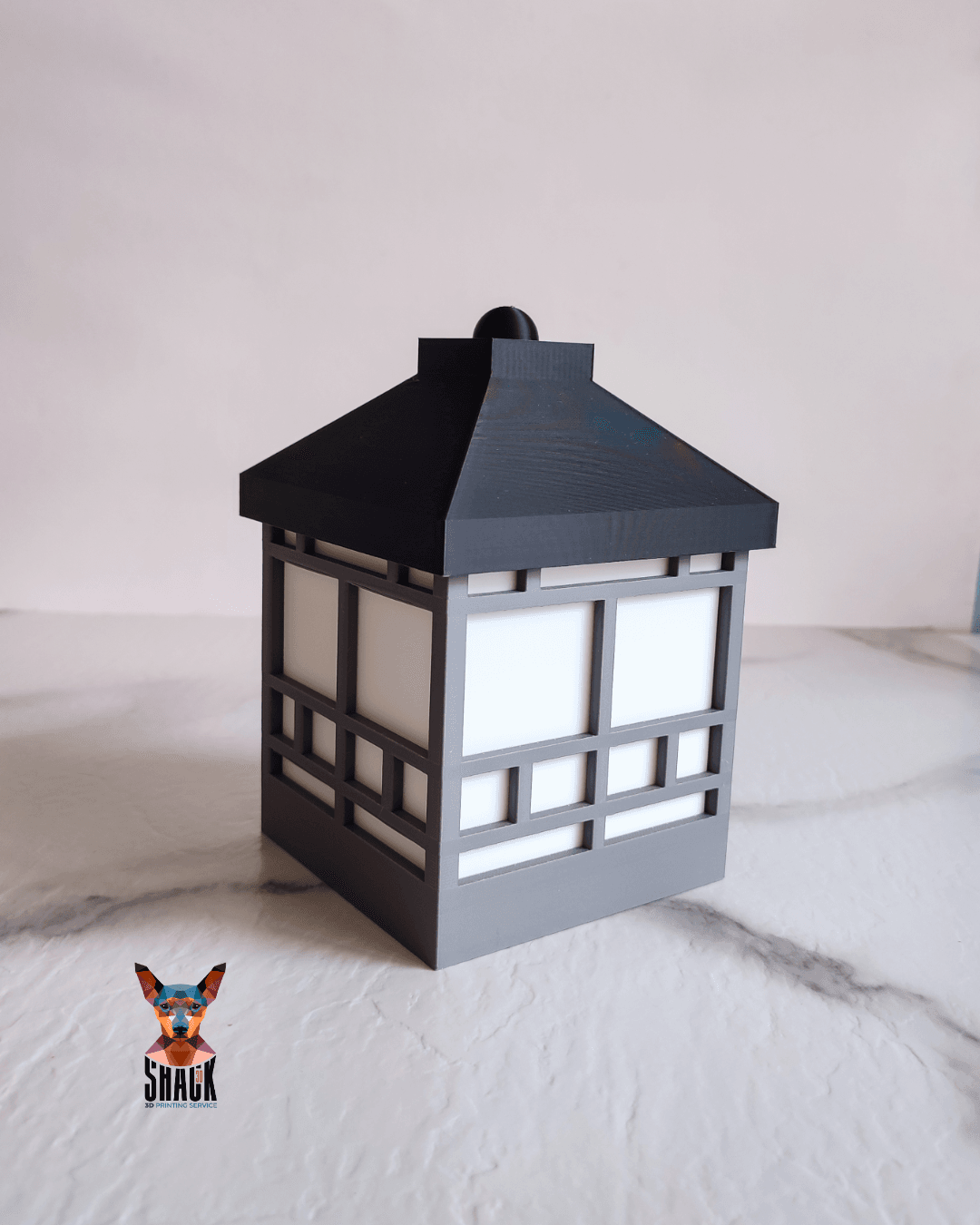 Japanese Temple-Inspired Lamp Set 3d model