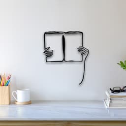 Book Reading Wall Art 3d model