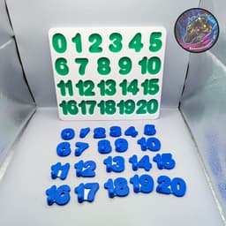 Number Puzzle Board 3d model