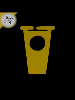 Simple Coffee Cup Symbol - 2D Art 3d model