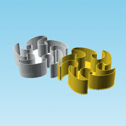 Shuriken 004A, nestable box (v2) 3d model