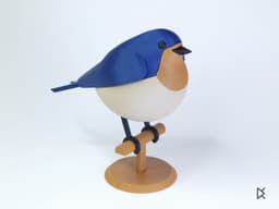 Swallow - Fluffy Birds 3d model