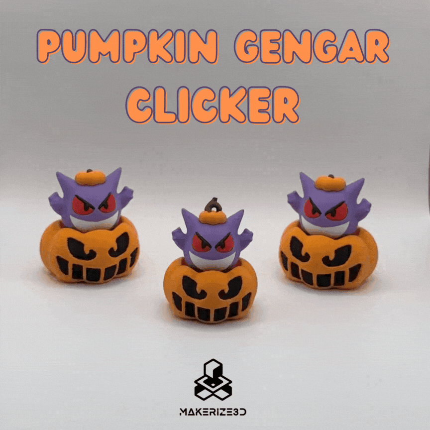 Pumpkin Gengar Clicker 3d model