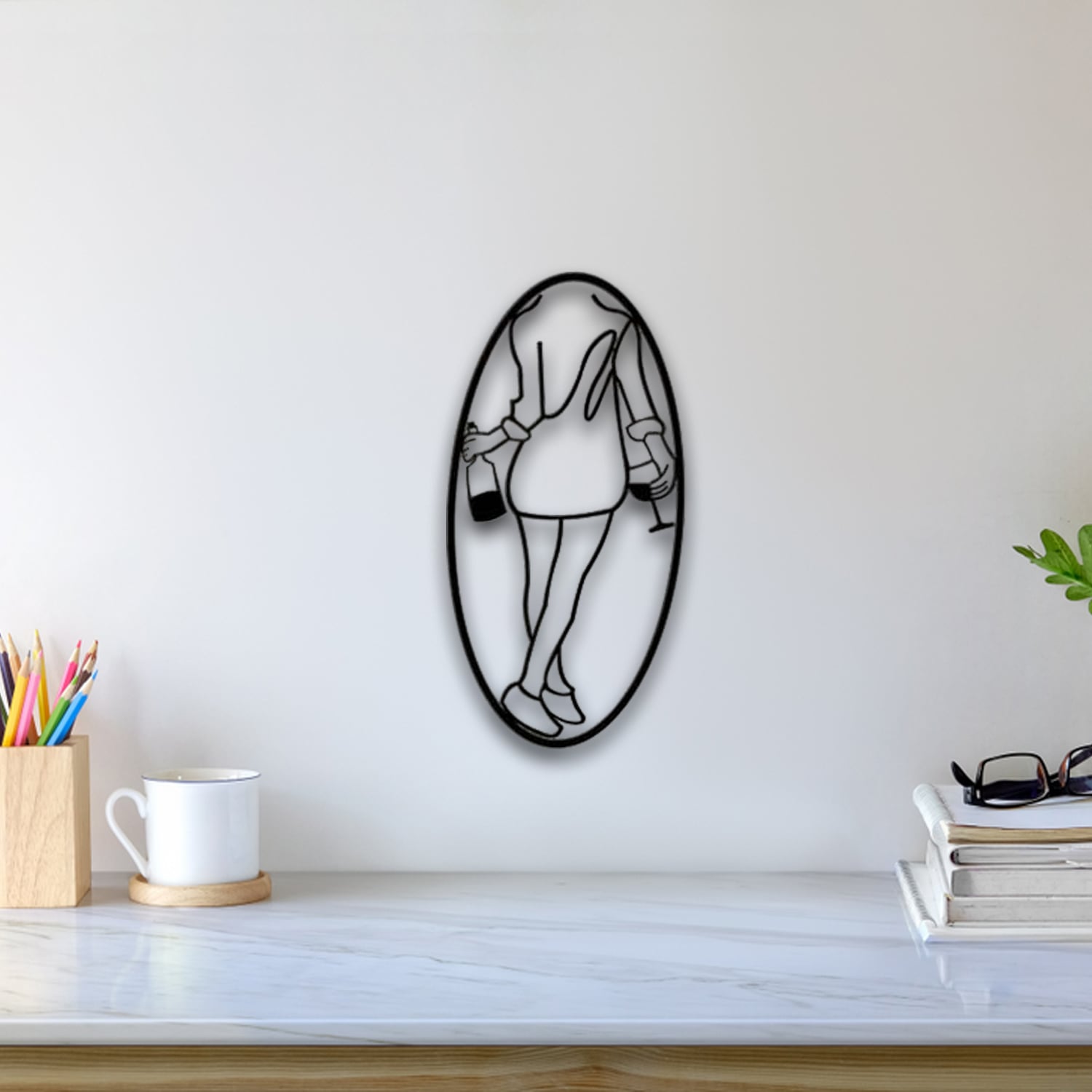 Wine Woman Wall Art 3d model
