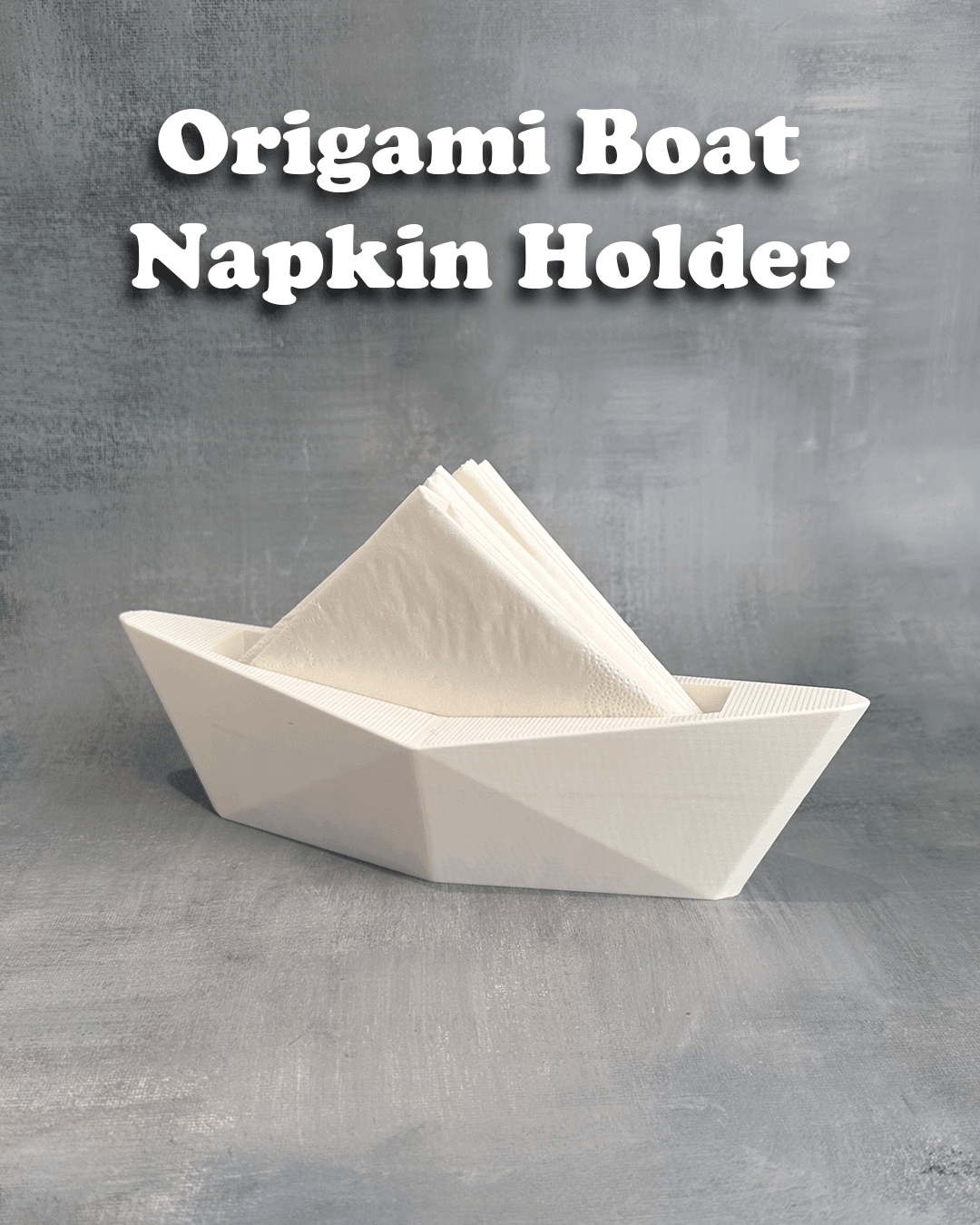 Origami Boat Napkin Holder 3d model