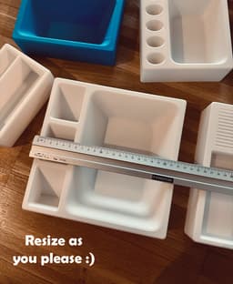 7x Storage Boxes Modular 3d model