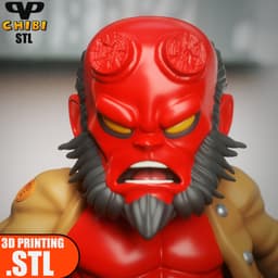 Hellboy Chibi STL for 3D Printing ChibiSTL 3DXM 3d model