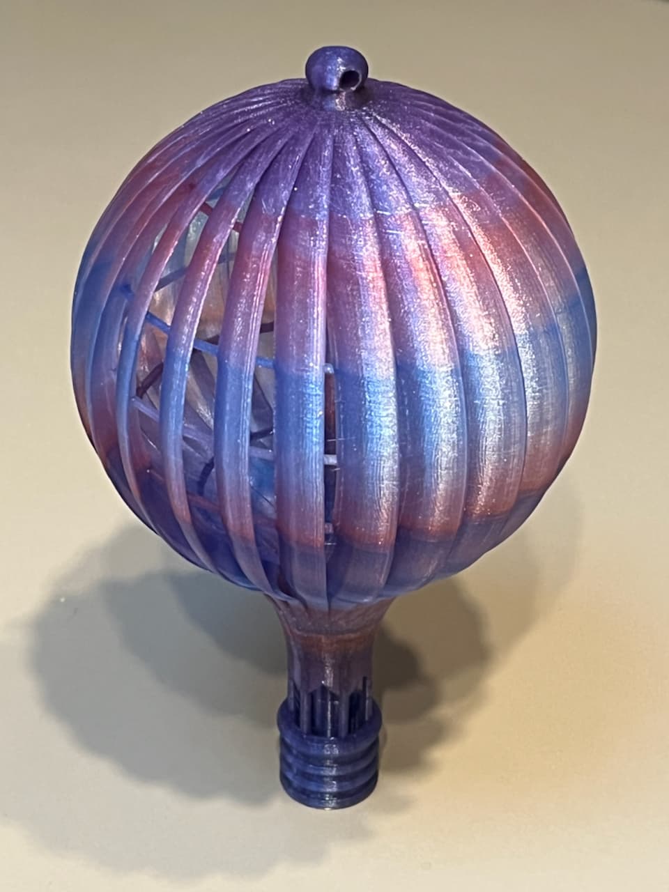 Printed in Nebula Multicolor. This model is what pushed me over the edge and inspired me to purchase a 3D printer. The print turned out great. Had to scale it to 95% because of the height.
