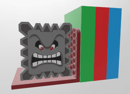 Bookend Hanging Thwomp (Super Mario Bros) 3d model
