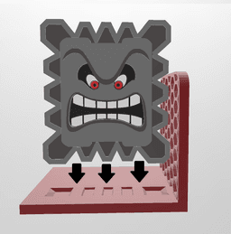 Bookend Hanging Thwomp (Super Mario Bros) 3d model