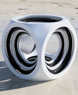 Spinning Art Print in Place 3d model