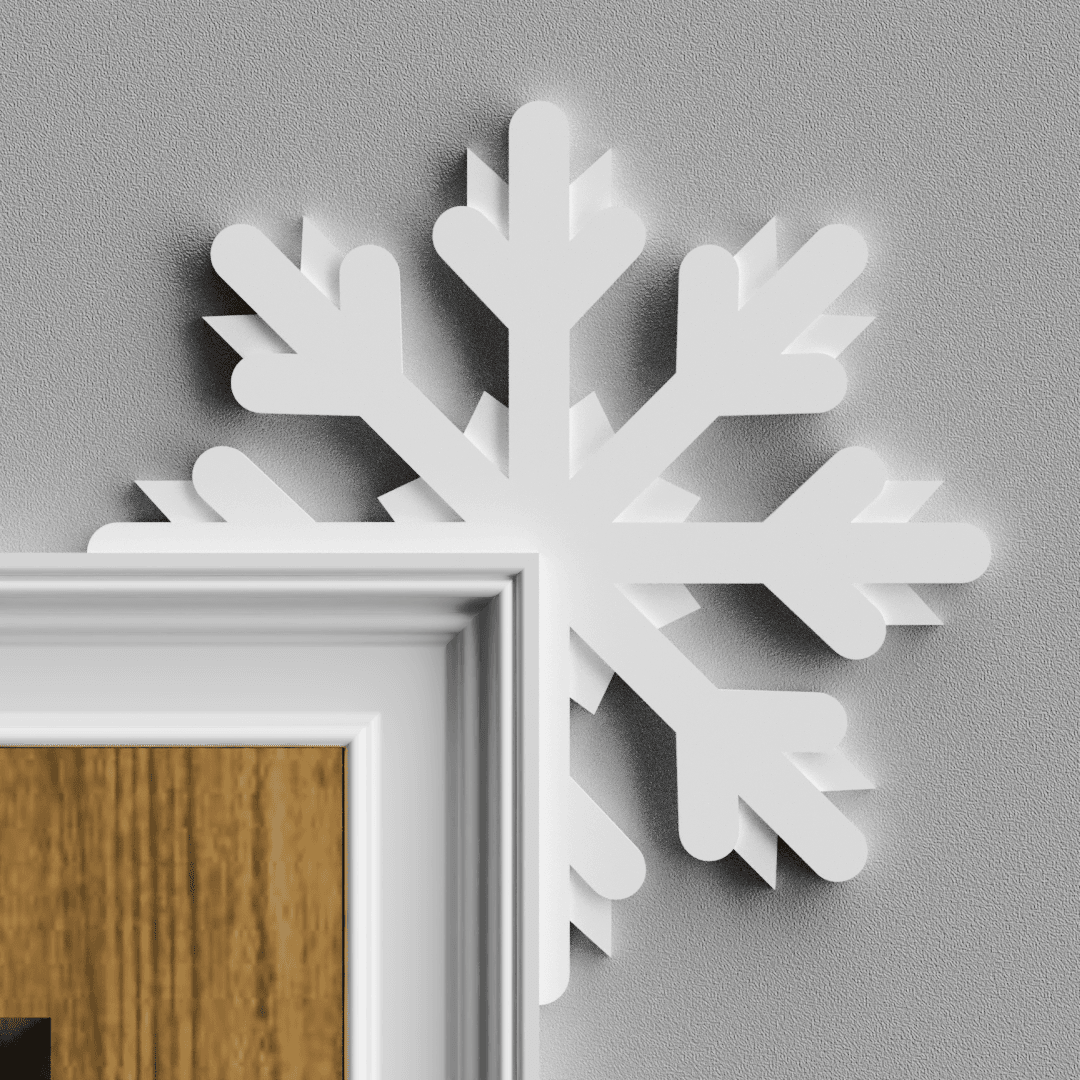 Snowflake Door Topper 3d model
