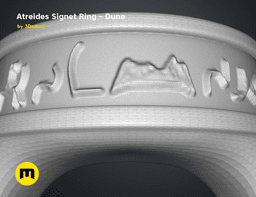 Atreides Signet Ring - Dune 3d model