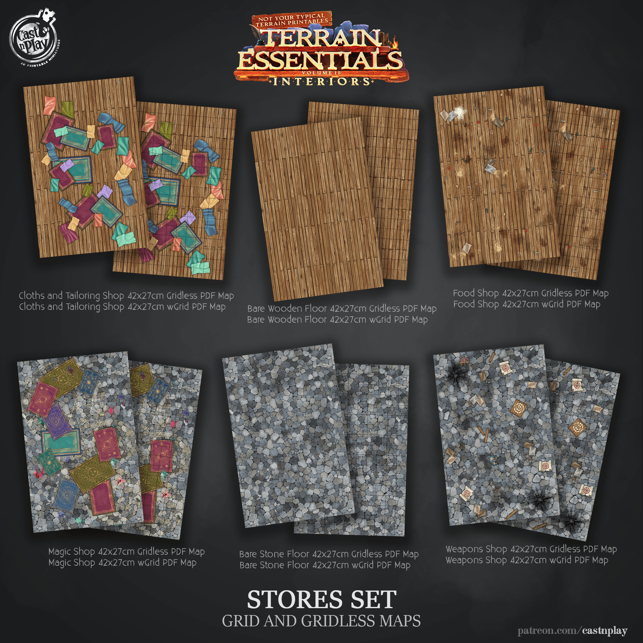 Stores Set (Pre-Supported) 3d model