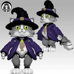 Wizard Cat 3d model