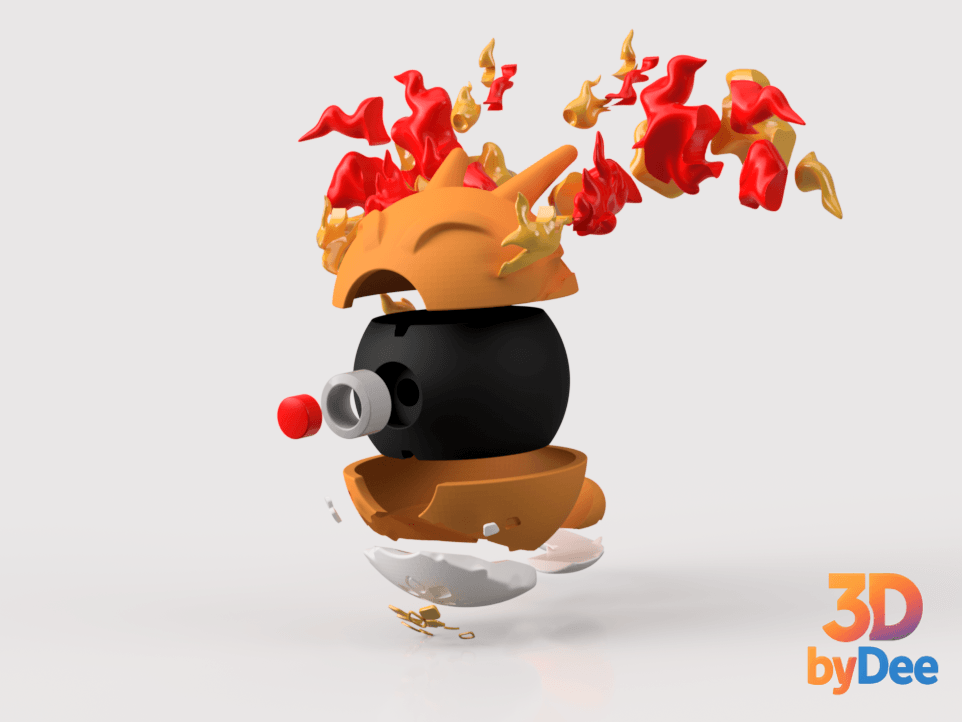 Charizard (Gmax) Poke Ball 3d model