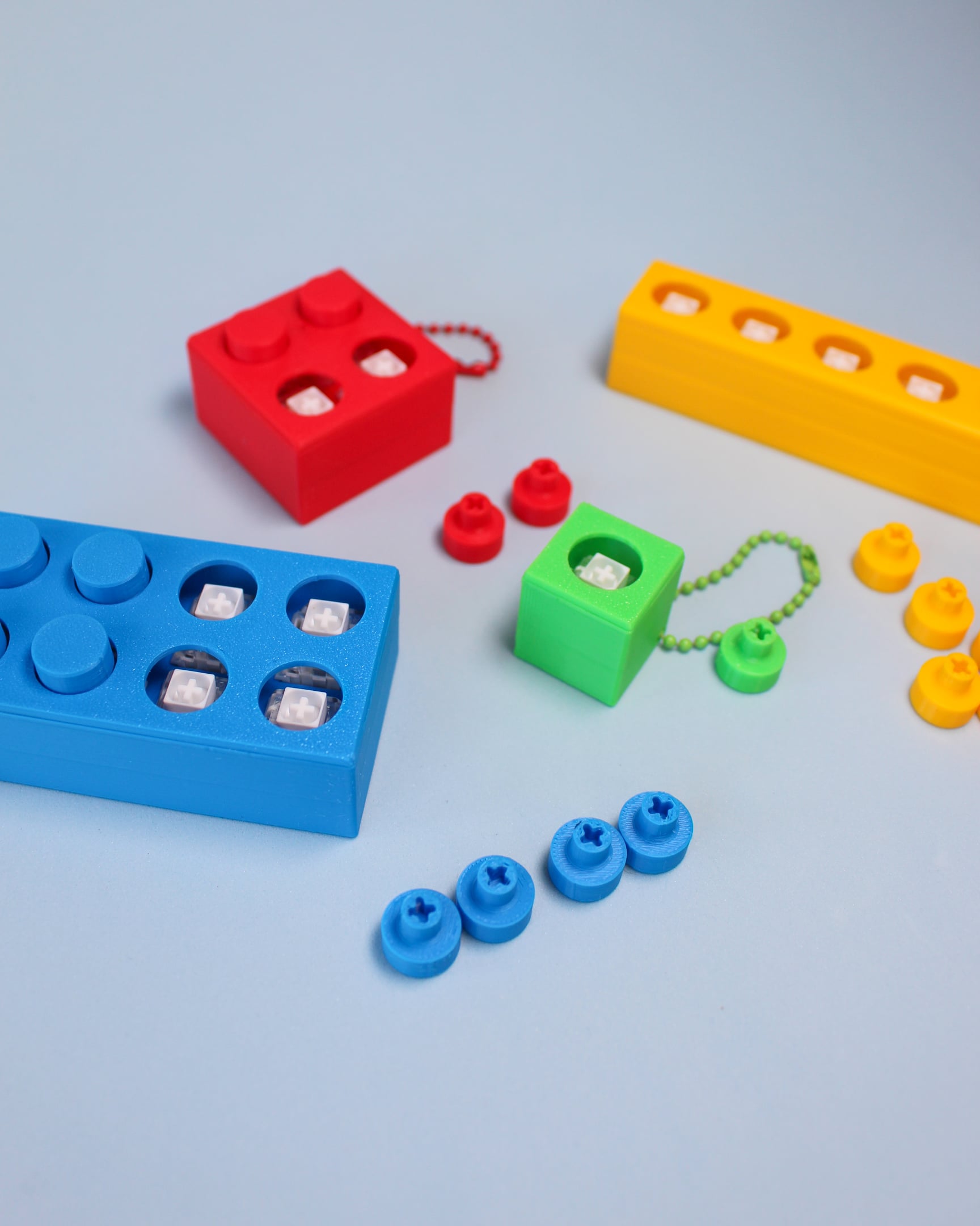 Lego Blocks Fidget Clicker - Keychain 3d model