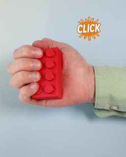 Lego Blocks Fidget Clicker - Keychain 3d model