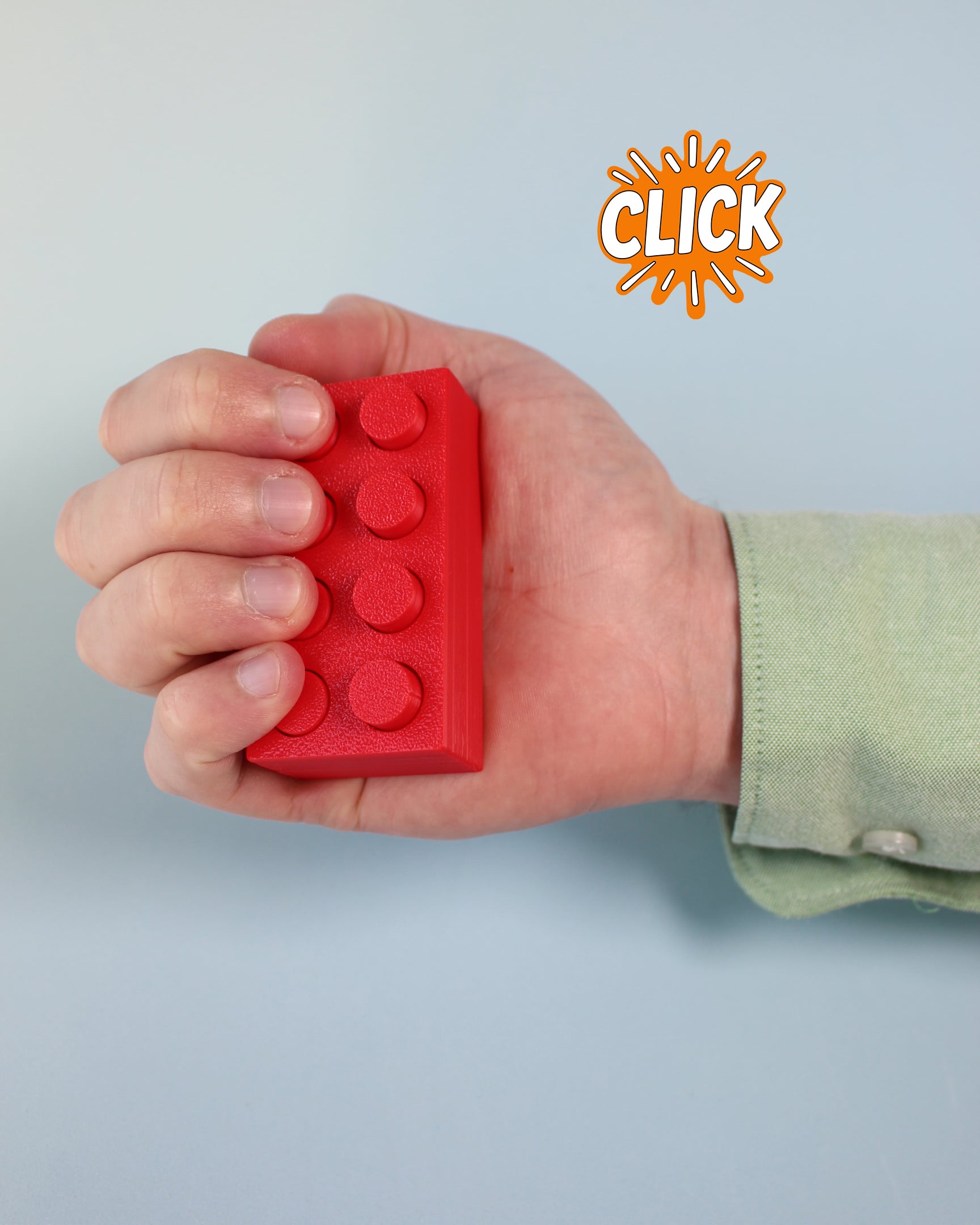 Lego Blocks Fidget Clicker - Keychain 3d model