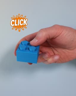 Lego Blocks Fidget Clicker - Keychain 3d model