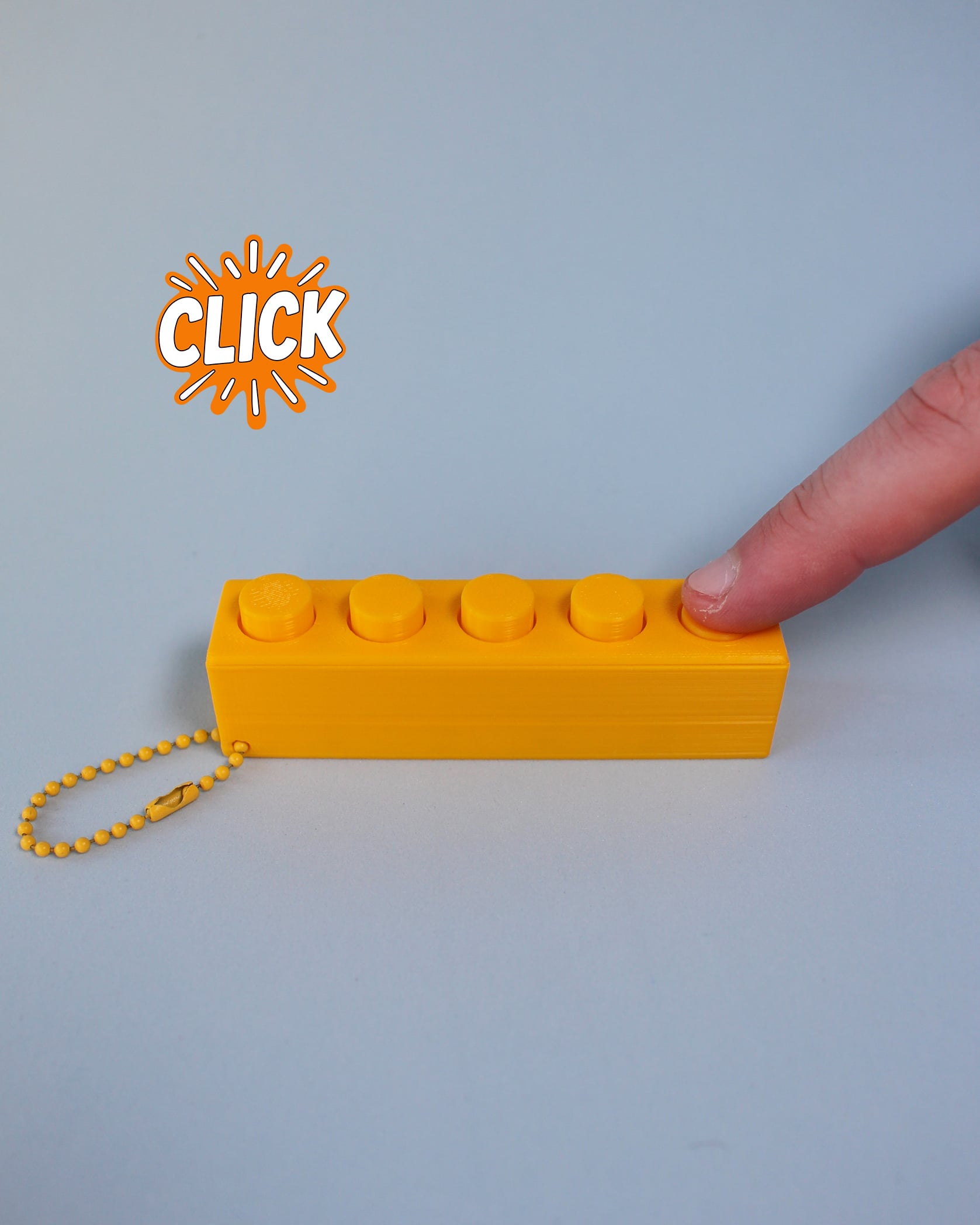 Lego Blocks Fidget Clicker - Keychain 3d model