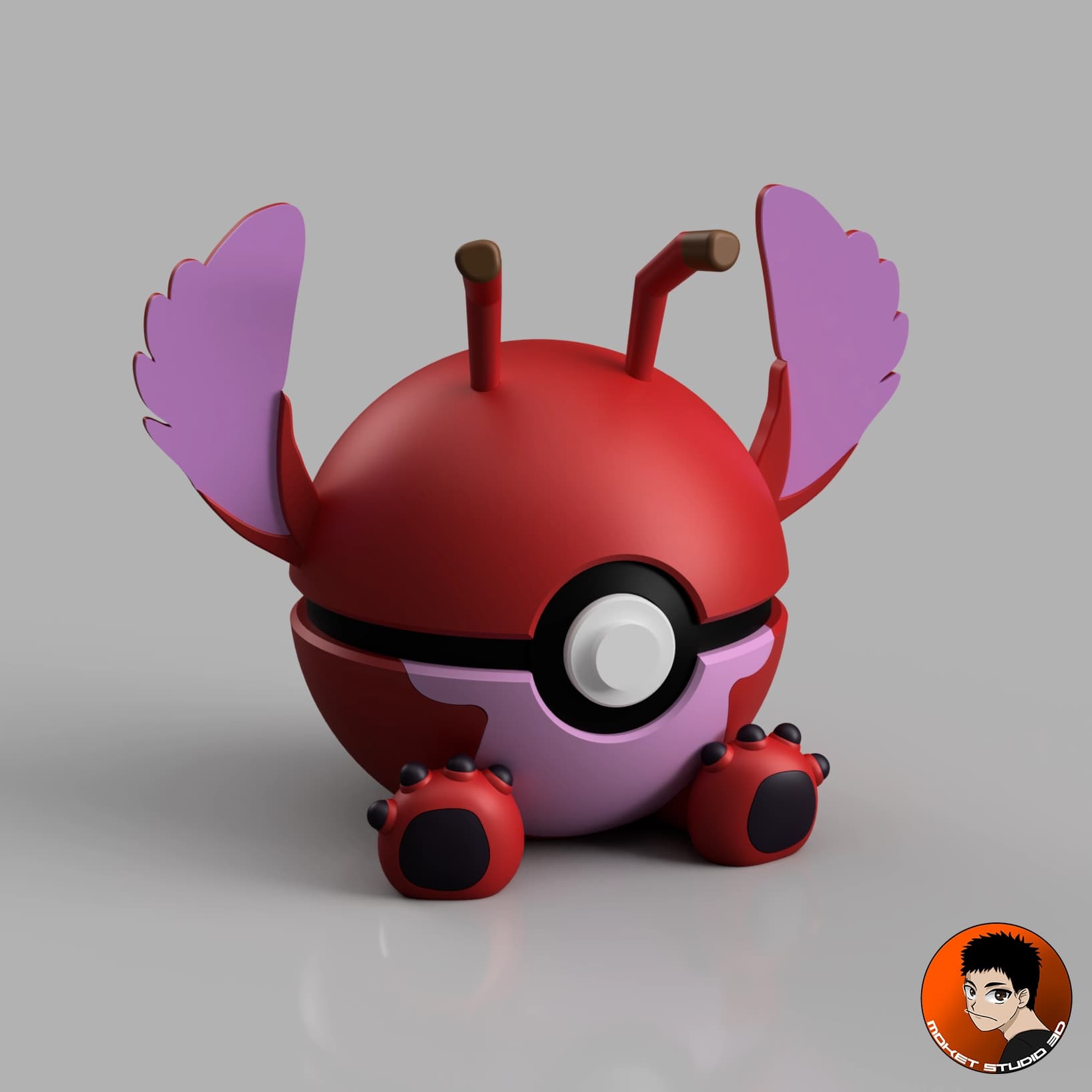 Leroy (Experiment 629) Pokeball 3d model
