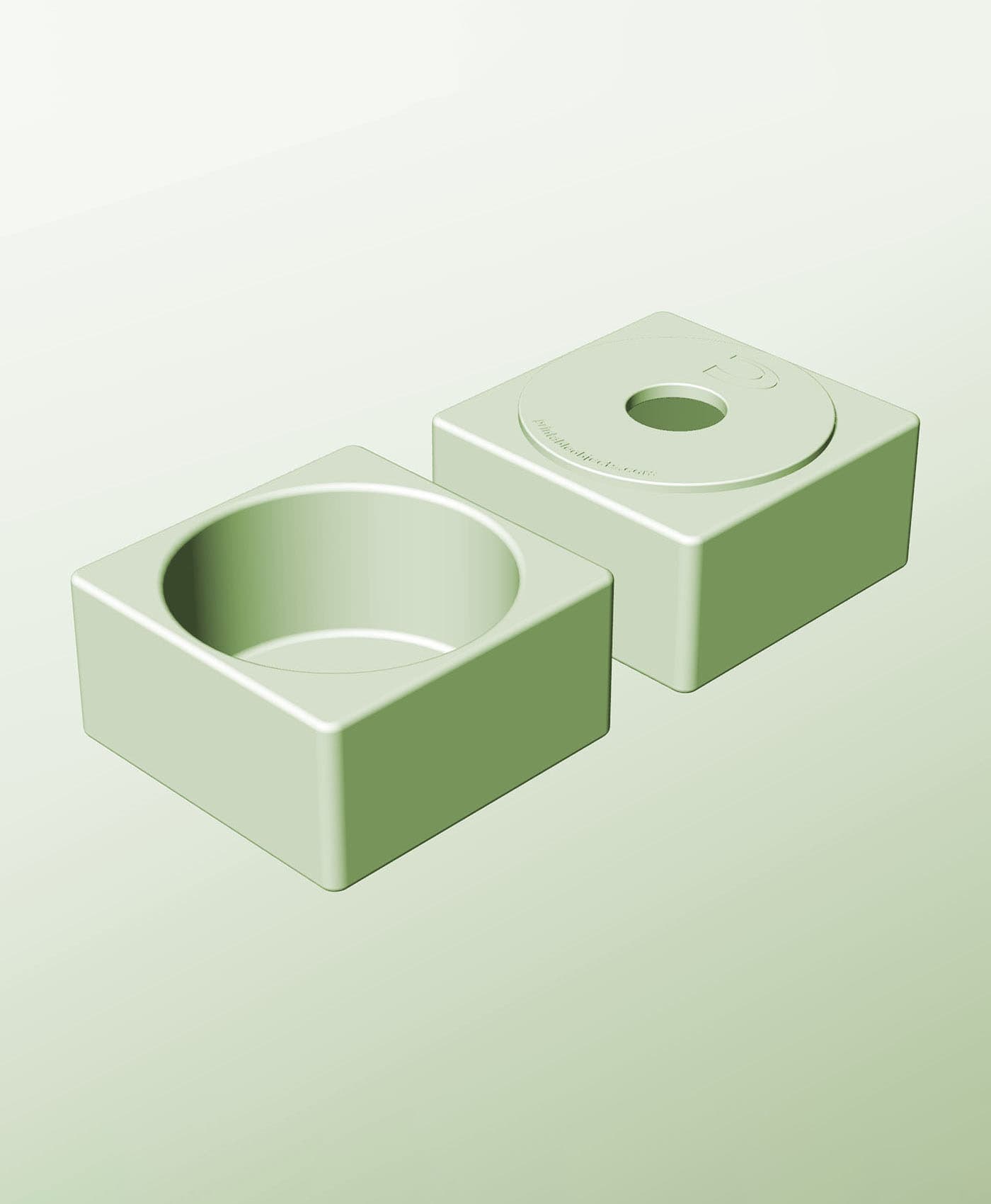 CS128-70-P Pierced container modular stackable module bin box 3d model