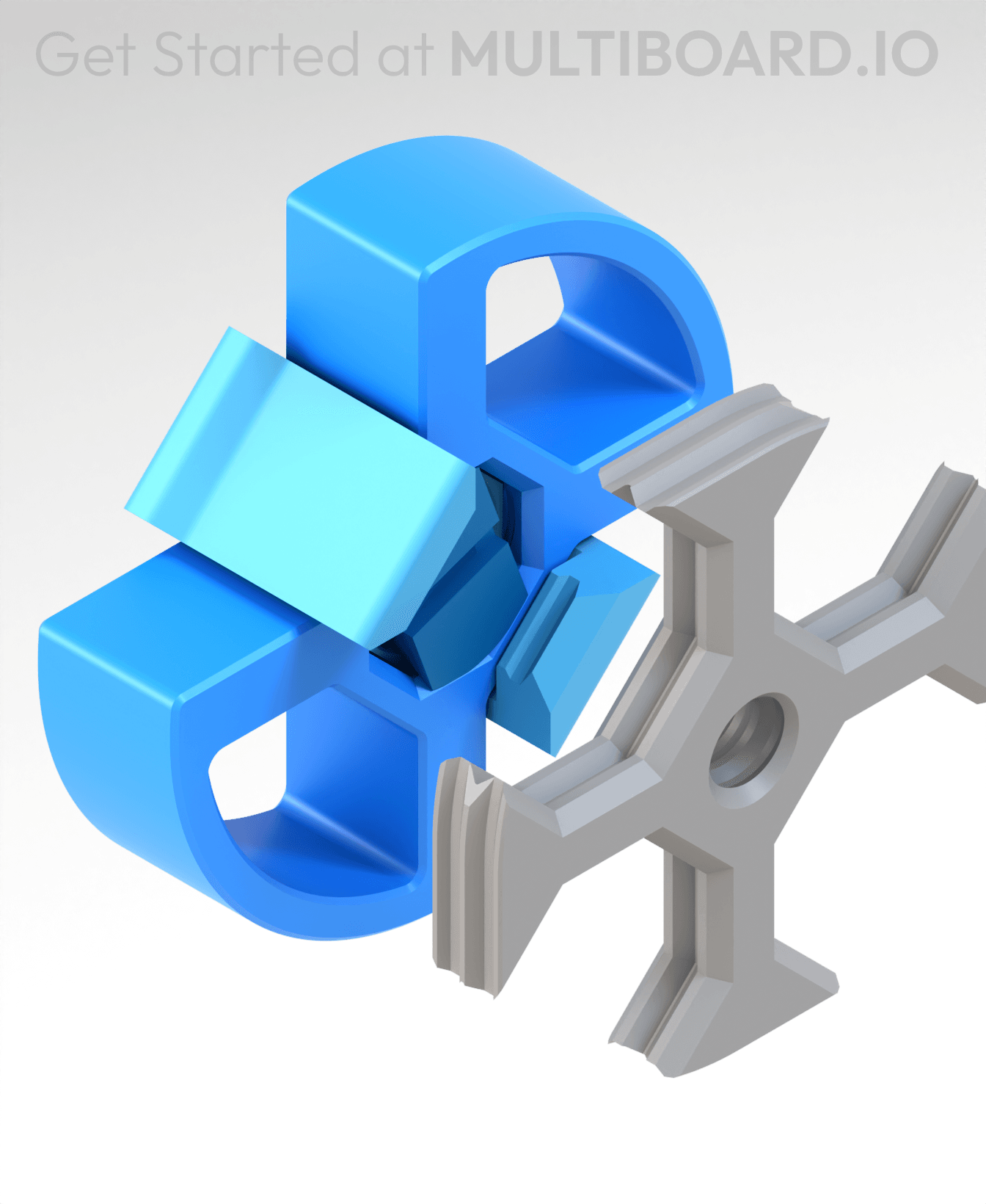 Multibin Twist Lock Divider Tool 3d model
