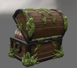 Mimic Treasure Chest Monster STL File for 3D Print 3d model