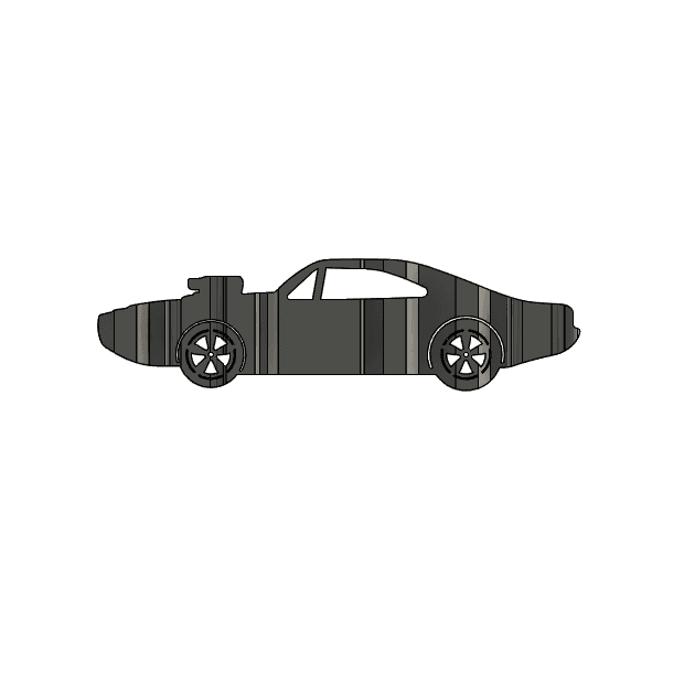 Charger 3d Flip Art Inspired by Dominic Toretto in Fast and Furious 3d model