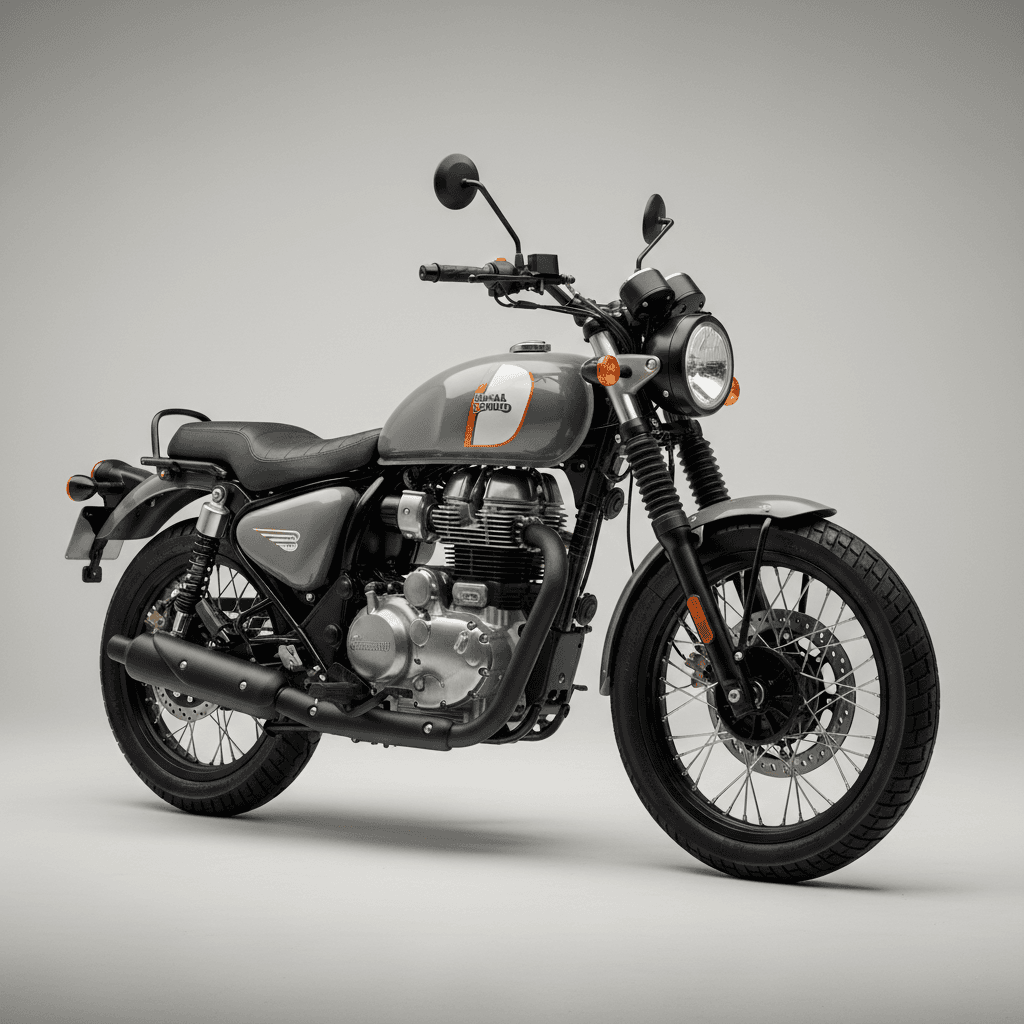 Royal Enfield Hunter350 Retro Motorcycle 3d model