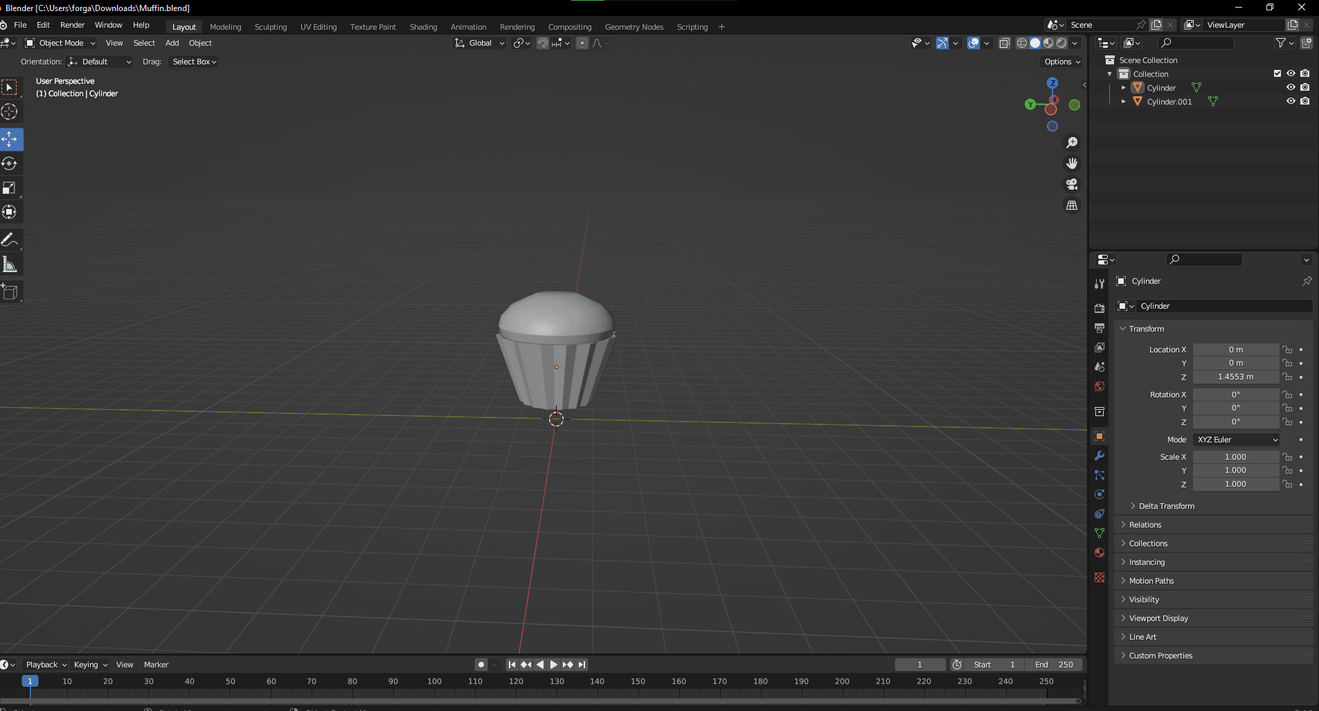 Blender-CupCake 3d model