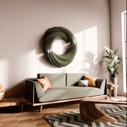 Verdant Blades Wall Sculpture 3d model