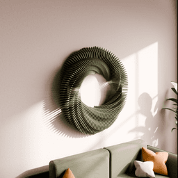 Verdant Blades Wall Sculpture 3d model