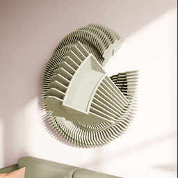 Verdant Blades Wall Sculpture 3d model