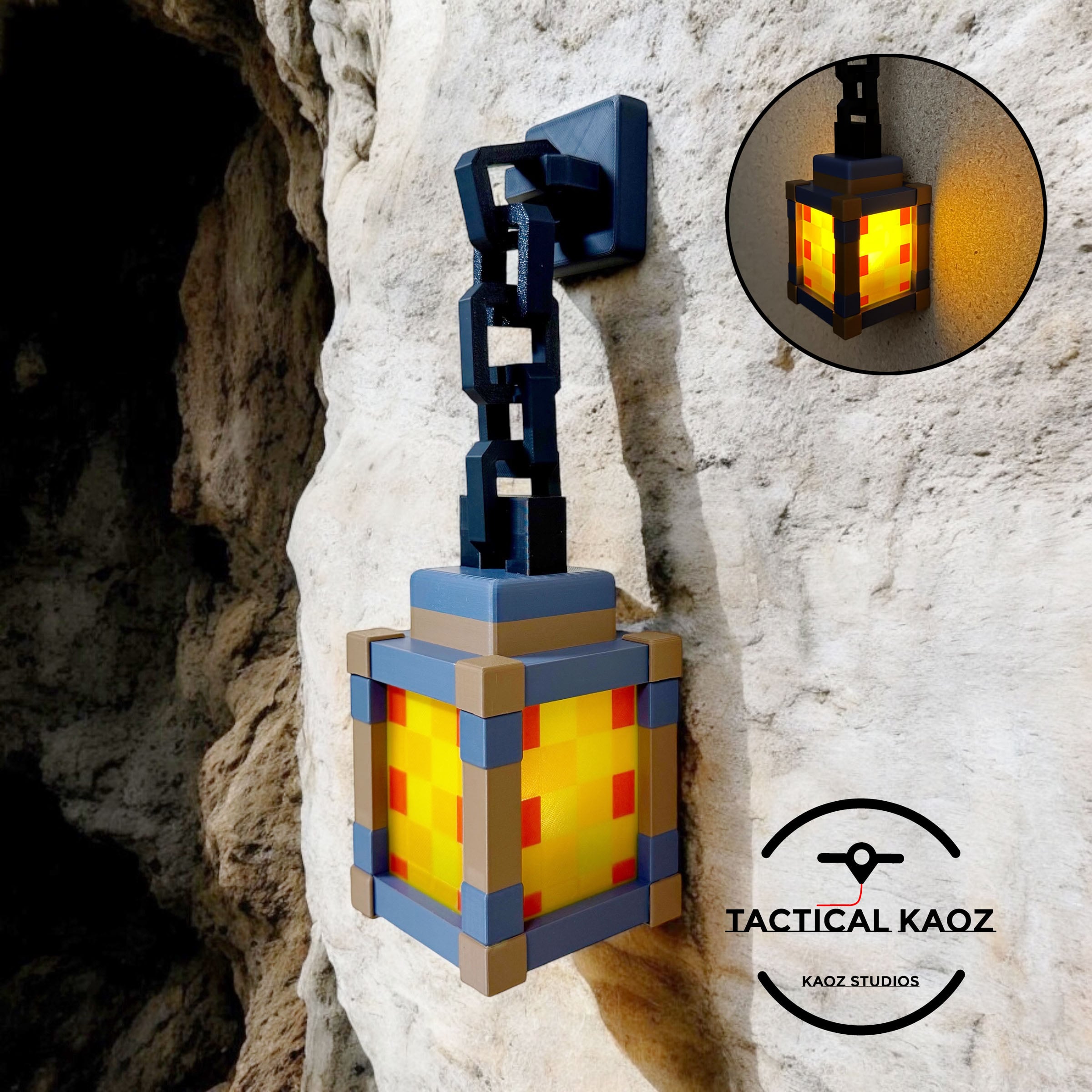 Minecraft Lantern - Tealight Flickering Lantern 3d model