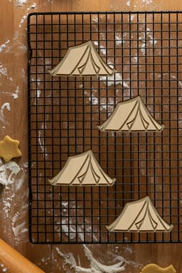 Tent Cookie Cutter, Biscuit Cutter 3d model