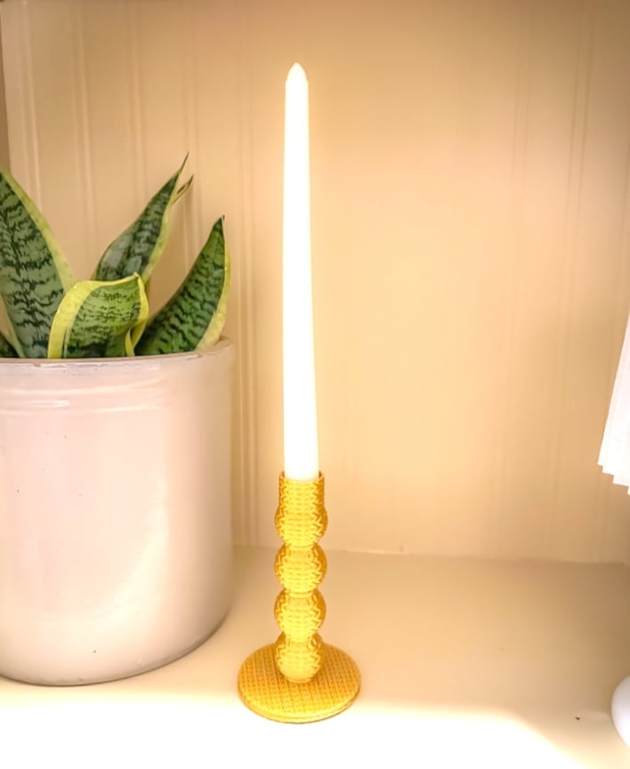 Knitted Candle Stick Holders 3d model