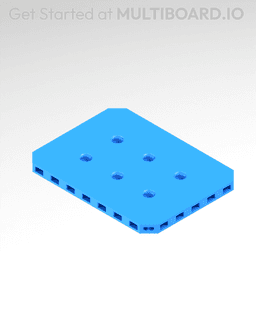 3x4 MU - Small Thread MU - MultiBoard Plate 3d model