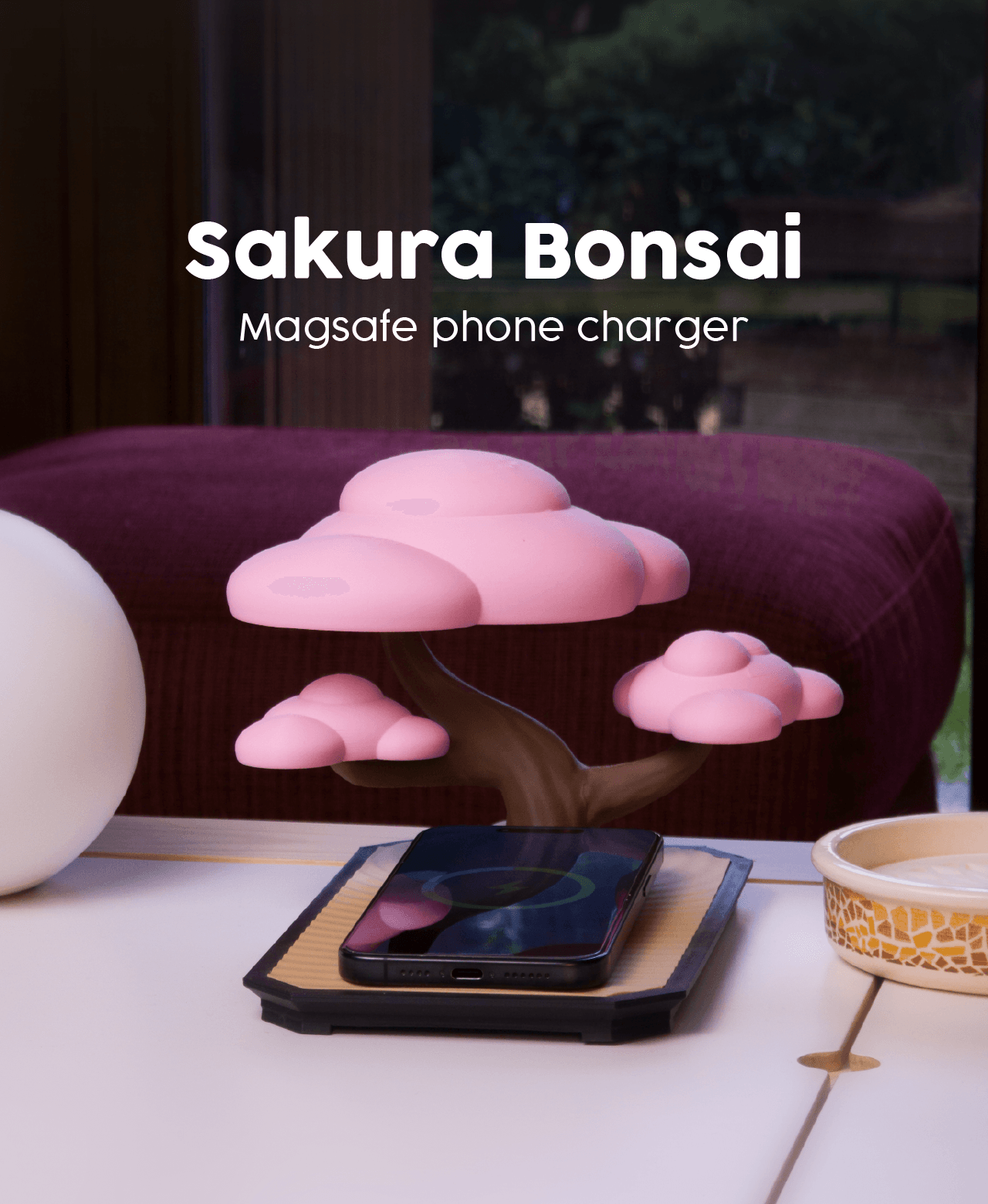 Sakura Bonsai magsafe charger 3d model